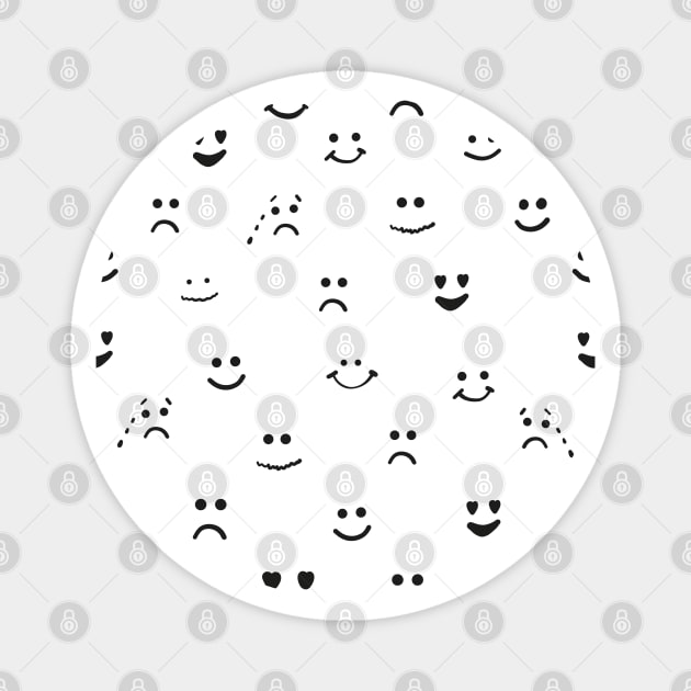 Faces, smiley face, eyes emotion Magnet by GULSENGUNEL